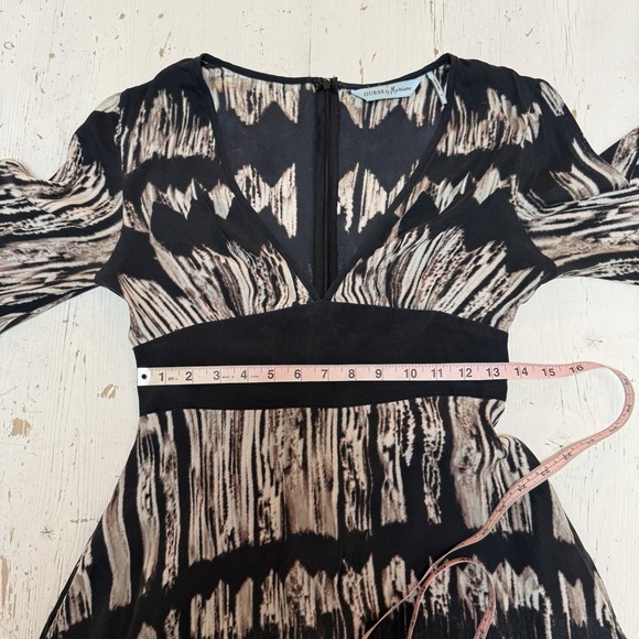 Marciano by Guess Dress S Silk Black Bohemian 60's Tie Dye Festival Luxe Pockets - Picture 8 of 14